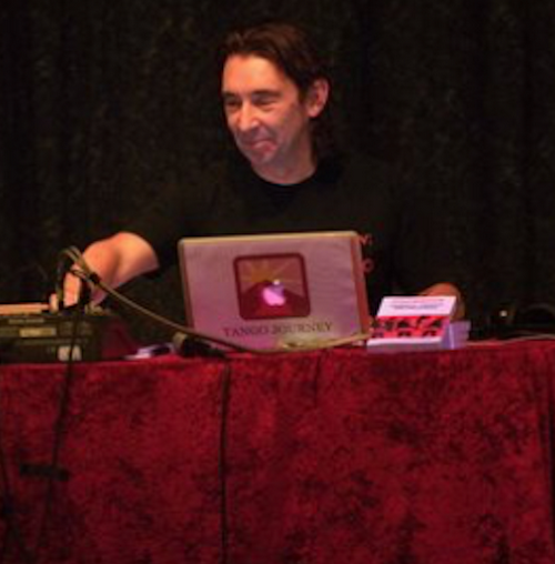 David Thomas in action as a DJ.